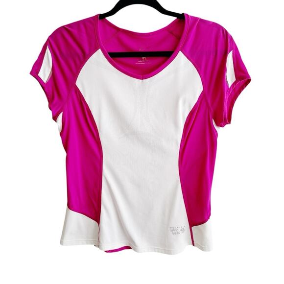 Mountain Hardwear Casual Lightweight Cycling Jersey Shirt Pink & White Small - Picture 1 of 5